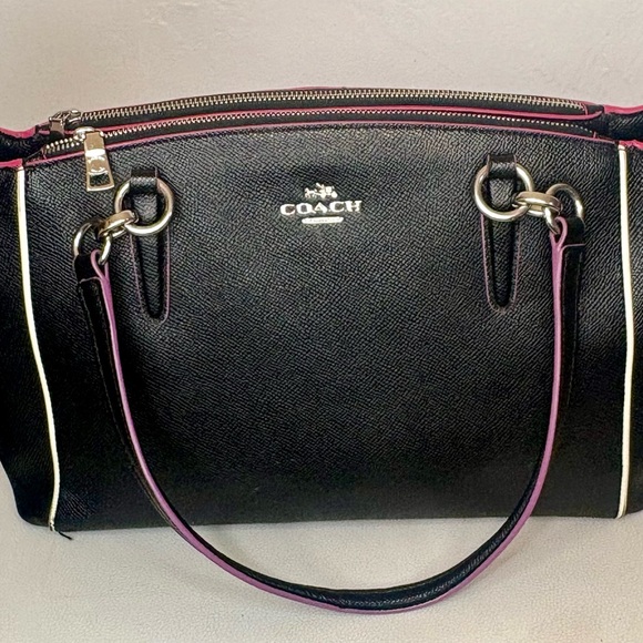 Coach Handbags - Coach Christie Black and Pink Bag